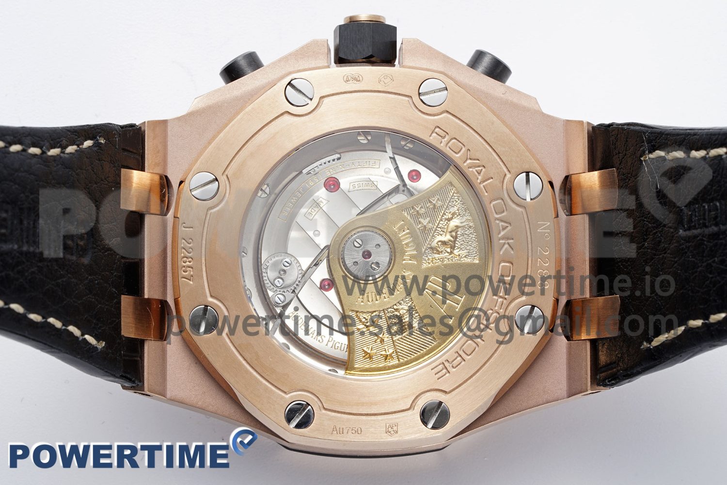 Royal Oak Offshore 42mm RG APF 1:1 Best Edition RG Dial on Black Leather Strap A3126 - Image 9