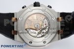 Royal Oak Offshore 42mm SS APF 1:1 Best Edition RG Bezel Blue Dial on Black Leather Strap A3126 - Image 8