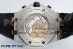 Royal Oak Offshore 42mm SS APF 1:1 Best Edition RG Bezel Blue Dial on Black Leather Strap A3126 - Image 9