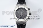 Royal Oak Offshore 42mm SS APF 1:1 Best Edition Gray Dial on Black Leather Strap A3126
