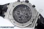 Royal Oak Offshore 42mm SS APF 1:1 Best Edition Gray Dial on Black Leather Strap A3126 - Image 3