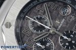 Royal Oak Offshore 42mm SS APF 1:1 Best Edition Gray Dial on Black Leather Strap A3126 - Image 4