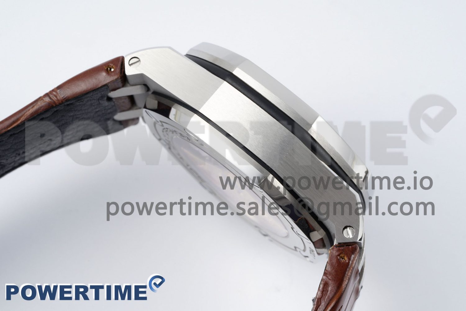 Royal Oak Offshore 42mm SS APF 1:1 Best Edition Cream Dial on Brown Leather Strap A3126 - Image 7