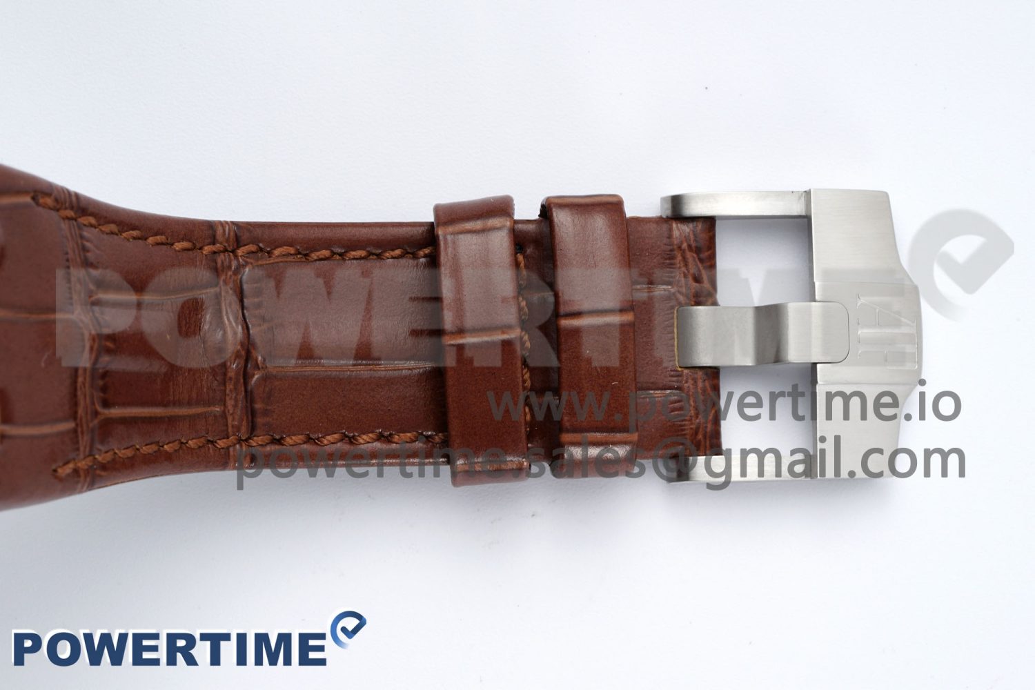 Royal Oak Offshore 42mm SS APF 1:1 Best Edition Cream Dial on Brown Leather Strap A3126 - Image 12