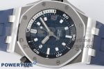 Royal Oak Offshore Diver 15720 SS APF 1:1 Best Edition Blue Dial on Blue Rubber Strap A4308 - Image 3
