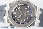 Royal Oak Offshore Diver 15720 SS APF 1:1 Best Edition Gray Dial on Gray Rubber Strap A4308 - Image 3