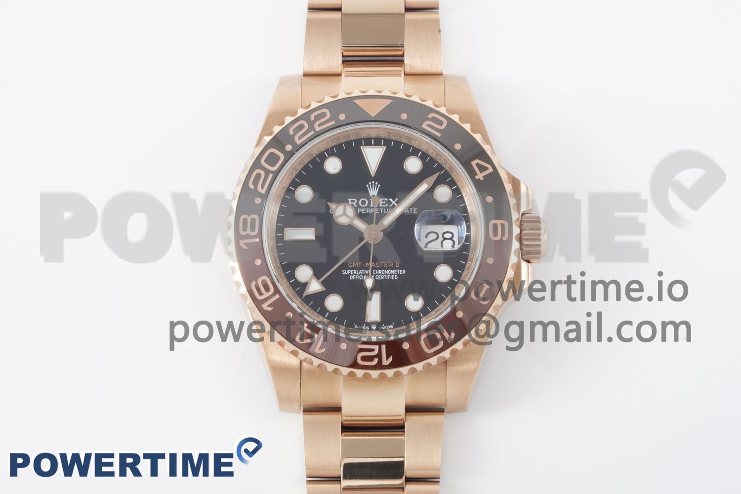 GMT Master II 126715 CHNR 904L SS APF 1:1 Best Edition on RG Bracelet VR3285 CHS - Image 1