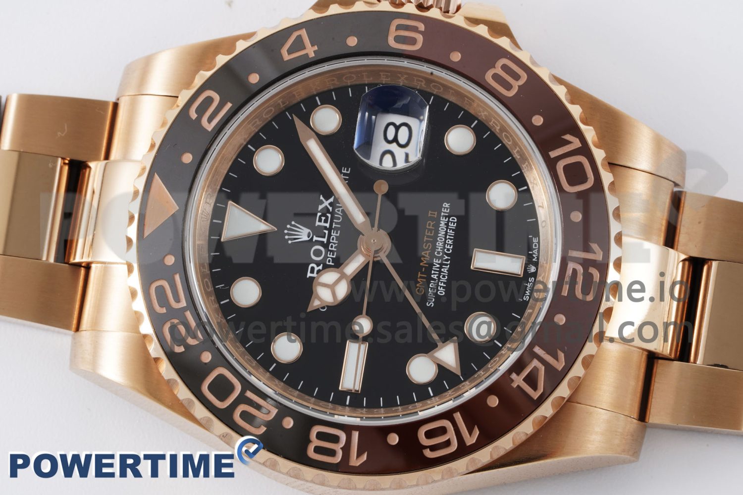 GMT Master II 126715 CHNR 904L SS APF 1:1 Best Edition on RG Bracelet VR3285 CHS - Image 3