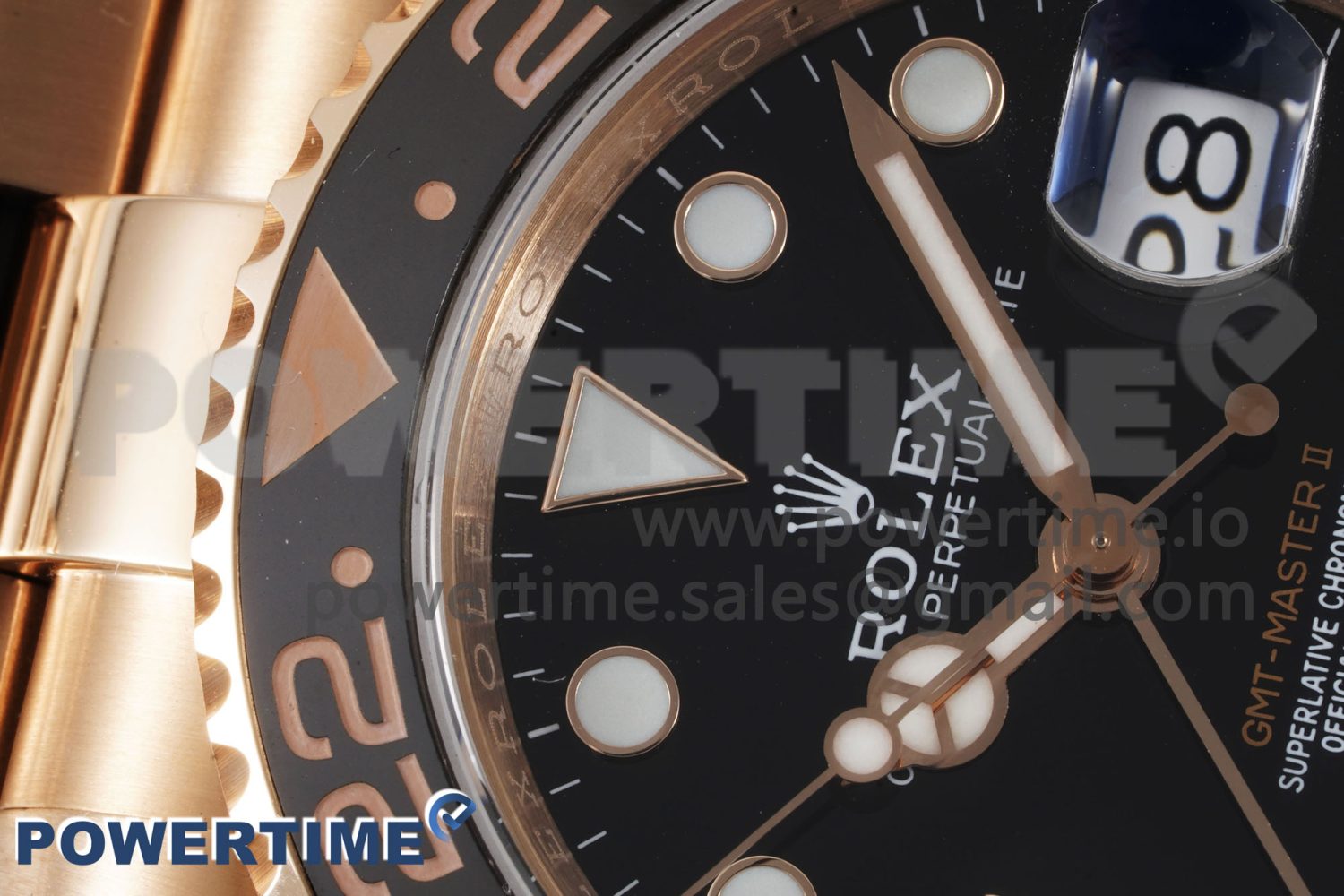 GMT Master II 126715 CHNR 904L SS APF 1:1 Best Edition on RG Bracelet VR3285 CHS - Image 4