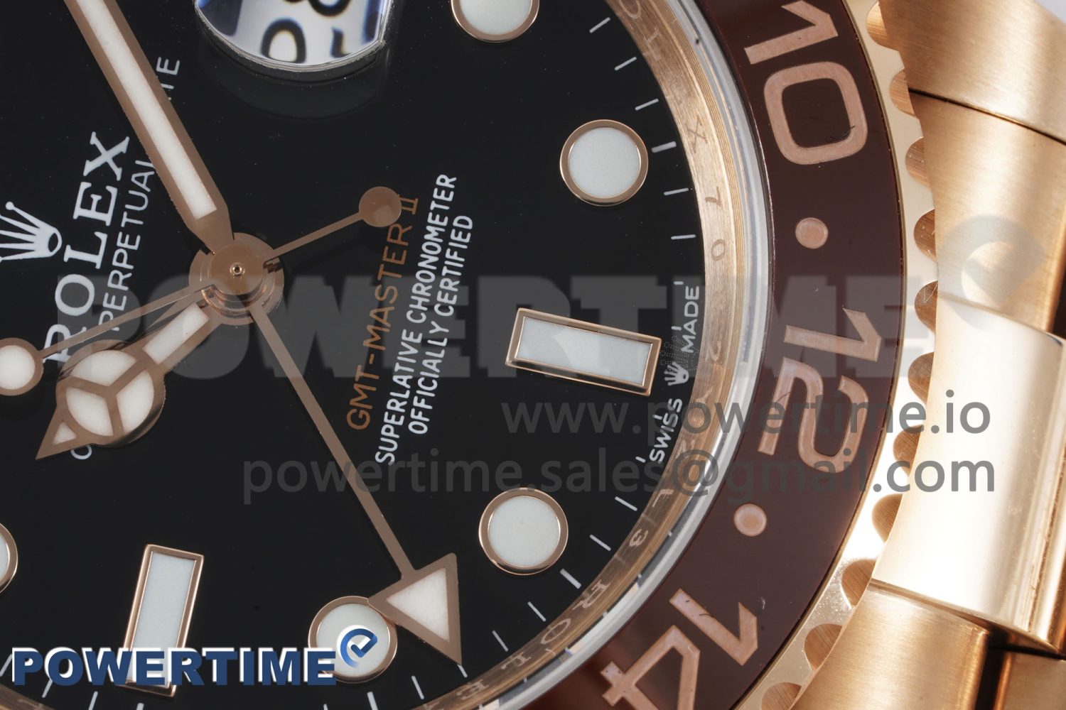 GMT Master II 126715 CHNR 904L SS APF 1:1 Best Edition on RG Bracelet VR3285 CHS - Image 5