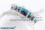 RM035 Transparent SONIC Best Edition Skeleton Blue Dial on White Nylon Strap Clone RMUL2 - Image 7