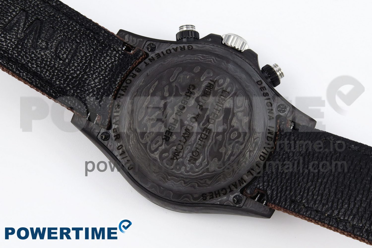 Daytona DIW Carbon/SS Case and Bezel DIWF Edition Brown Dial on Brown Nylon Strap A7750 - Image 9