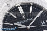 Royal Oak 41mm Frosted SS APSF 1:1 Best Edition Black Textured Dial on SS Bracelet SA3120 Super Clone - Image 4
