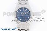 Royal Oak 41mm Frosted SS APSF 1:1 Best Edition Blue Textured Dial on SS Bracelet SA3120 Super Clone