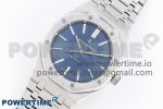 Royal Oak 41mm Frosted SS APSF 1:1 Best Edition Blue Textured Dial on SS Bracelet SA3120 Super Clone - Image 2
