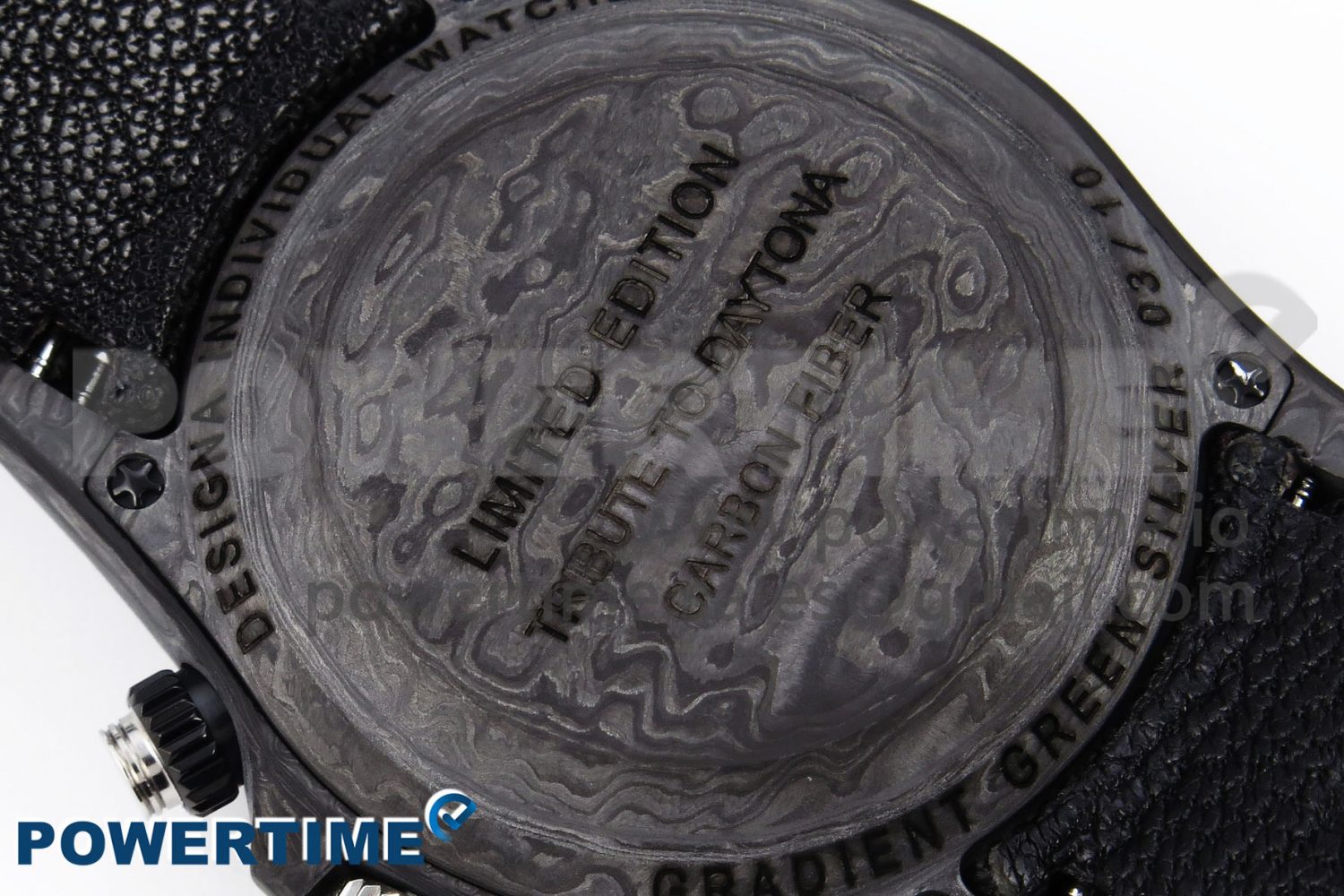 Daytona DIW Carbon/SS Case and Bezel DIWF Edition Green Dial on Black Nylon Strap A7750 - Image 10