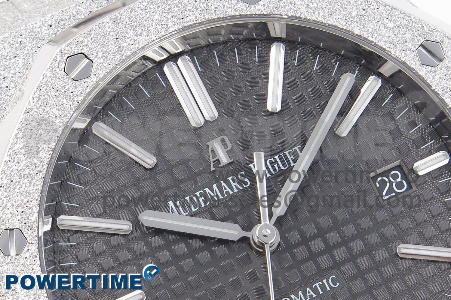 Royal Oak 41mm Frosted SS APSF 1:1 Best Edition Gray Textured Dial on SS Bracelet SA3120 Super Clone - Image 4