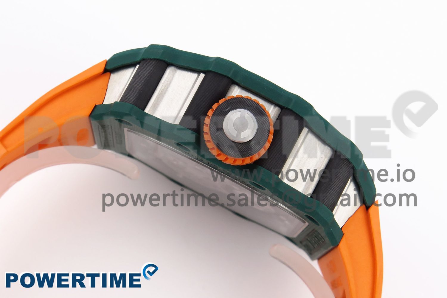 RM21-02 Tourbillon NTPT RMF Best Edition Skeleton Dial on Orange Rubber Strap - Image 6