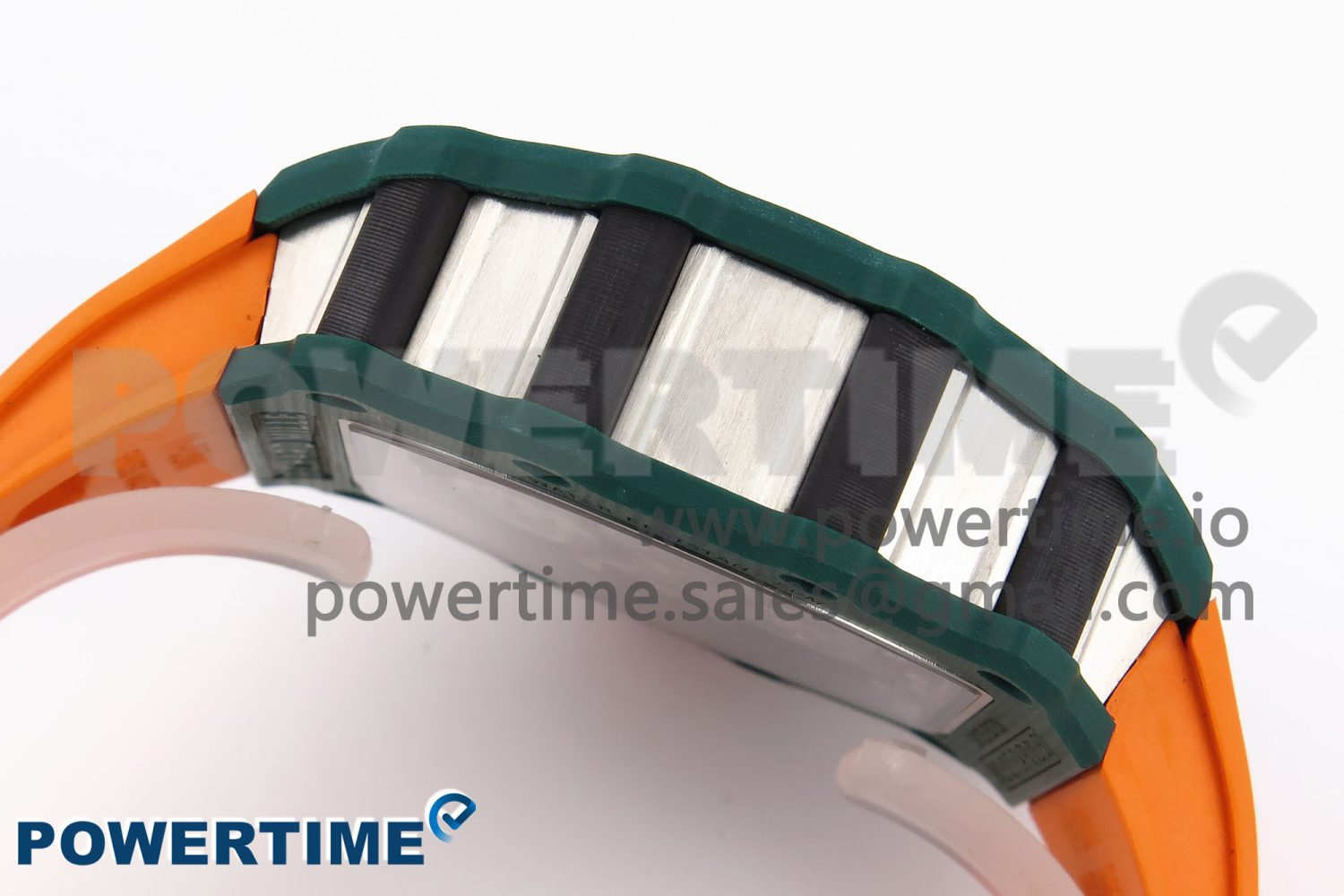 RM21-02 Tourbillon NTPT RMF Best Edition Skeleton Dial on Orange Rubber Strap - Image 7