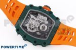 RM21-02 Tourbillon NTPT RMF Best Edition Skeleton Dial on Orange Rubber Strap - Image 8