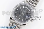 DayDate 40 SS GSF Gain Weight Gray Stick Dial Diamonds Bezel on President Bracelet A3255 - Image 2
