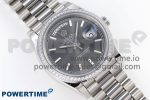 DayDate 40 SS GSF Gain Weight Gray Stick Dial Diamonds Bezel on President Bracelet A3255 - Image 3