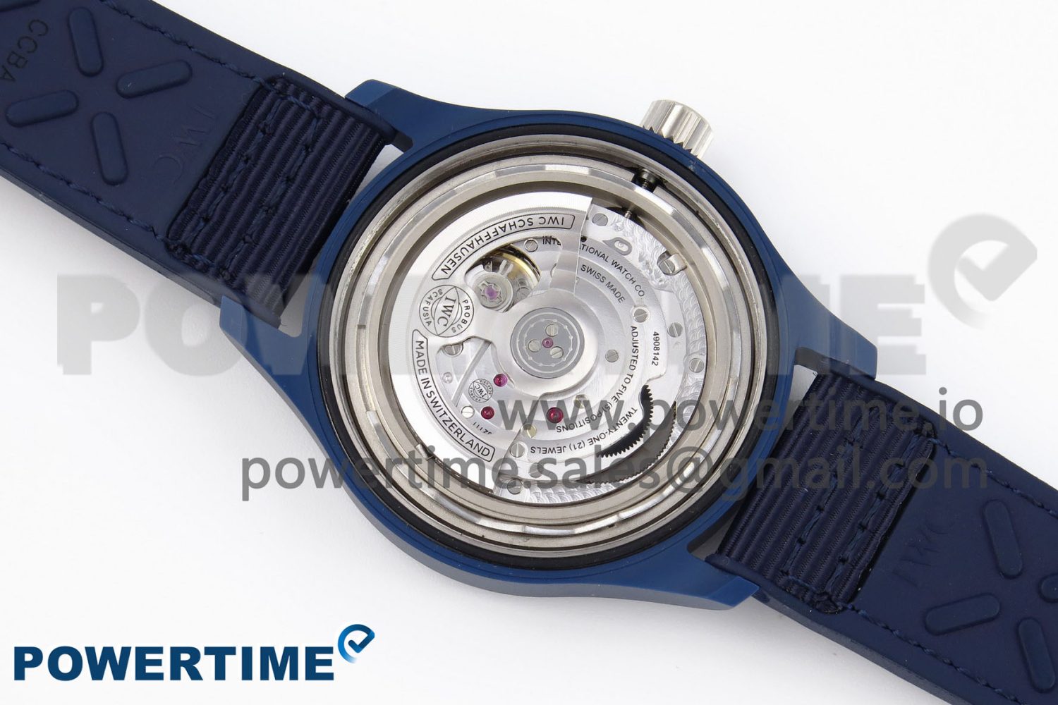 Pilot’s Watch Laureus Blue Ceramic IW328101 ZF 1:1 Best Edition on Blue Nylon Strap A32111 - Image 10