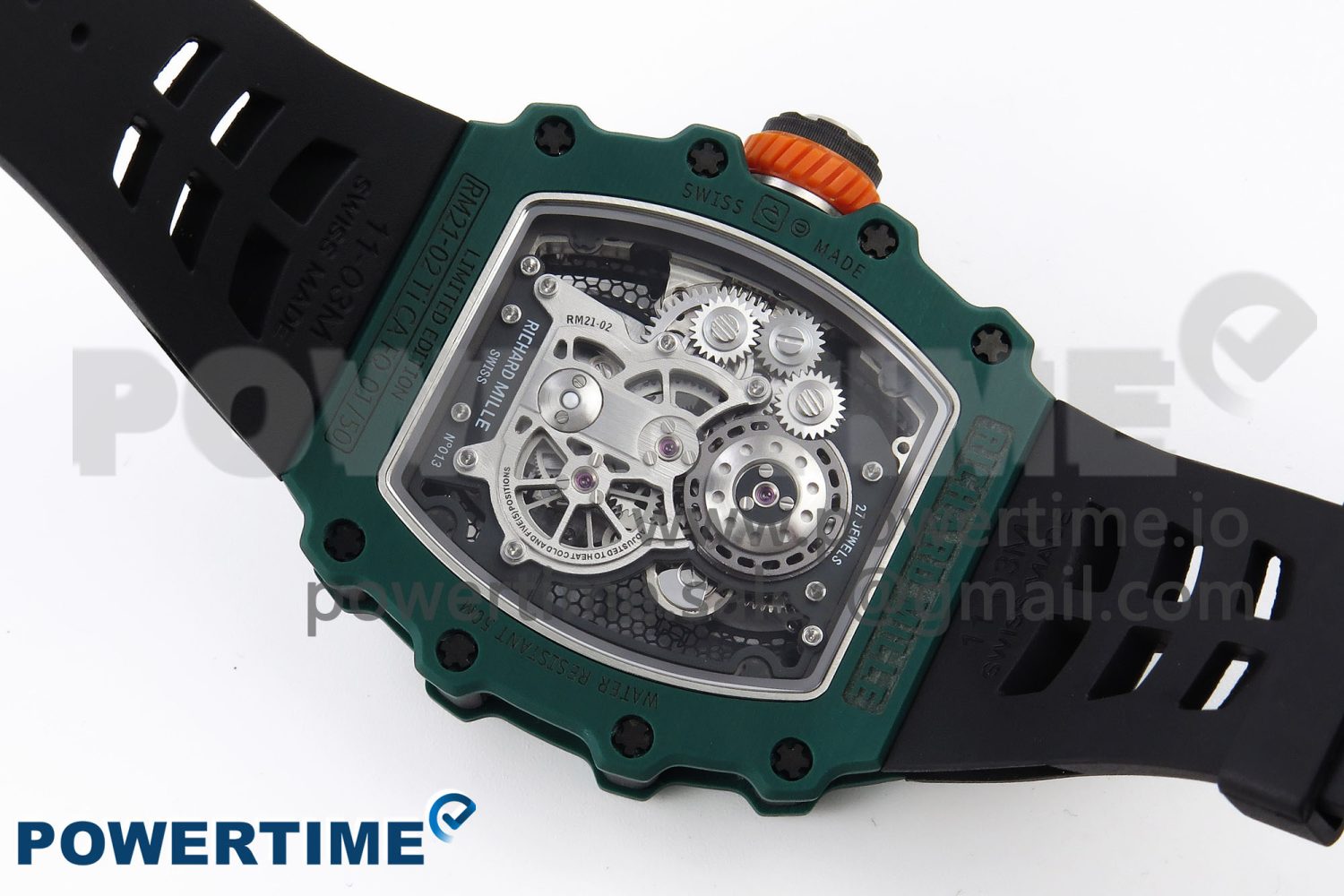 RM21-02 Tourbillon NTPT RMF Best Edition Skeleton Dial on Black Rubber Strap - Image 7
