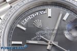 DayDate 40 SS GSF Gain Weight Gray Stick Dial Diamonds Bezel on President Bracelet A3255 - Image 4
