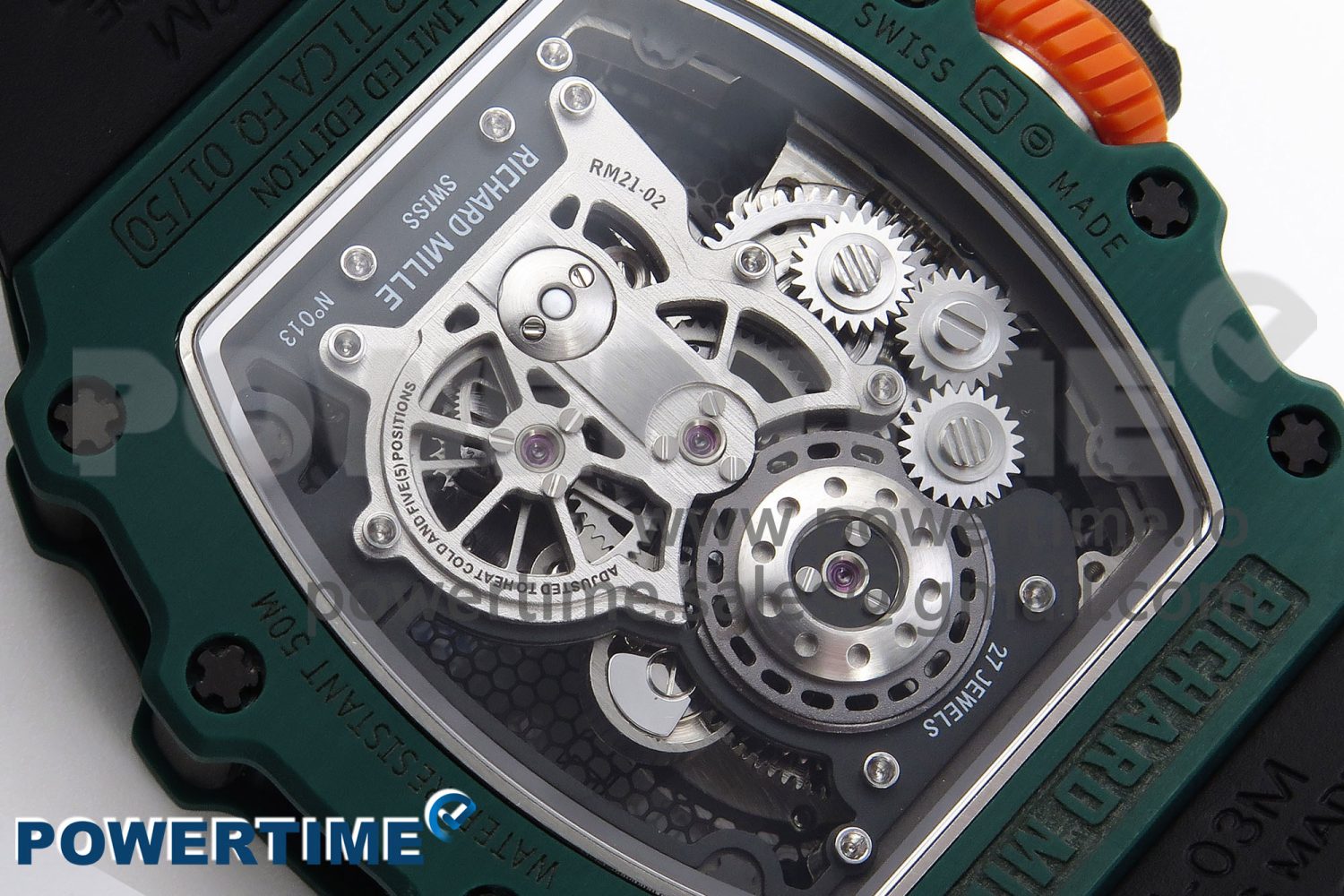 RM21-02 Tourbillon NTPT RMF Best Edition Skeleton Dial on Black Rubber Strap - Image 6