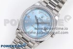 DayDate 40 SS GSF Gain Weight Ice Blue Crystal Dial Diamonds Bezel on President Bracelet A3255 - Image 2