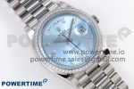 DayDate 40 SS GSF Gain Weight Ice Blue Crystal Dial Diamonds Bezel on President Bracelet A3255 - Image 3