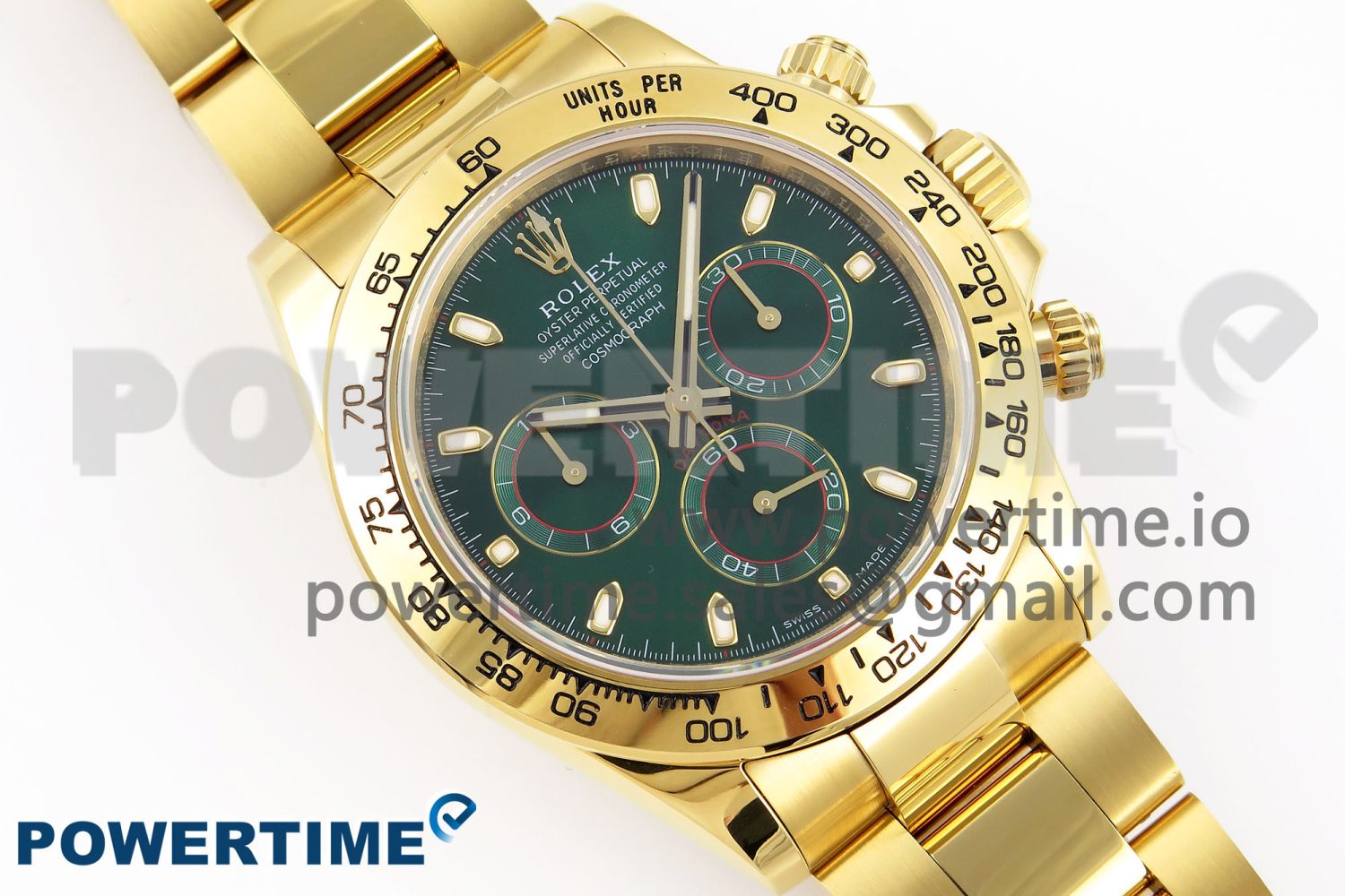 Daytona 116508 KING 1:1 Best Edition Green Dial on YG Bracelet SA4130 - Image 3