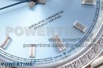 DayDate 40 SS GSF Gain Weight Ice Blue Crystal Dial Diamonds Bezel on President Bracelet A3255 - Image 5