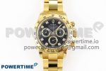 Daytona 116508 KING 1:1 Best Edition Black/YG Diamonds Dial on YG Bracelet SA4130