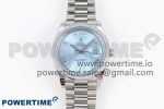 DayDate 40 SS GSF Gain Weight Ice Blue Roman Dial Diamonds Bezel on President Bracelet A3255 - Image 2