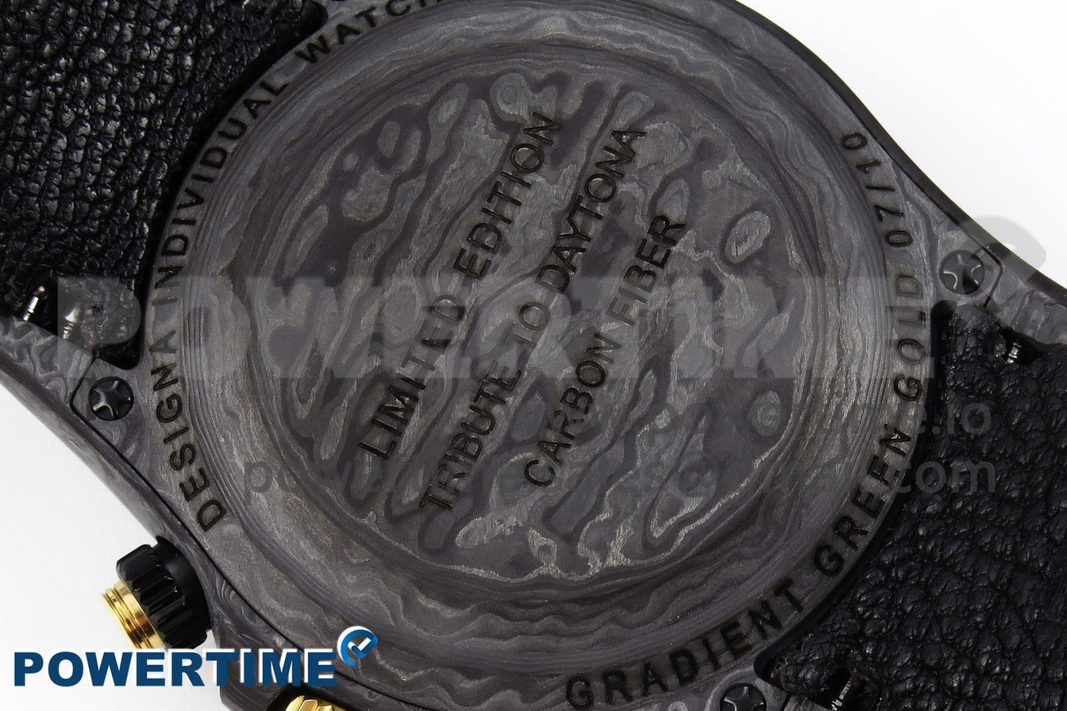 Daytona DIW Carbon/YG Case and Bezel DIWF Edition Green Dial on Black Nylon Strap A7750 - Image 10