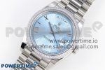DayDate 40 SS GSF Gain Weight Ice Blue Roman Dial Diamonds Bezel on President Bracelet A3255 - Image 3