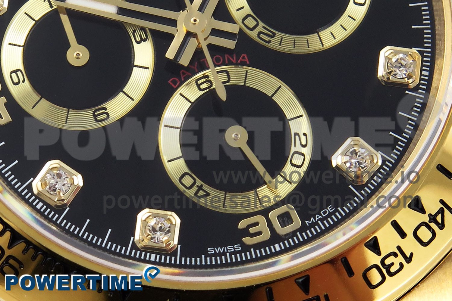 Daytona 116508 KING 1:1 Best Edition Black/YG Diamonds Dial on YG Bracelet SA4130 - Image 5