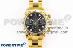 Daytona 116508 KING 1:1 Best Edition Black Diamonds Dial on YG Bracelet SA4130