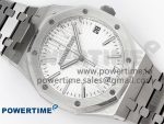 Royal Oak 41mm 15510 "50th Anniversary" SS APSF 1:1 Best Edition White Dial on SS Bracelet SA4302 Super Clone - Image 3