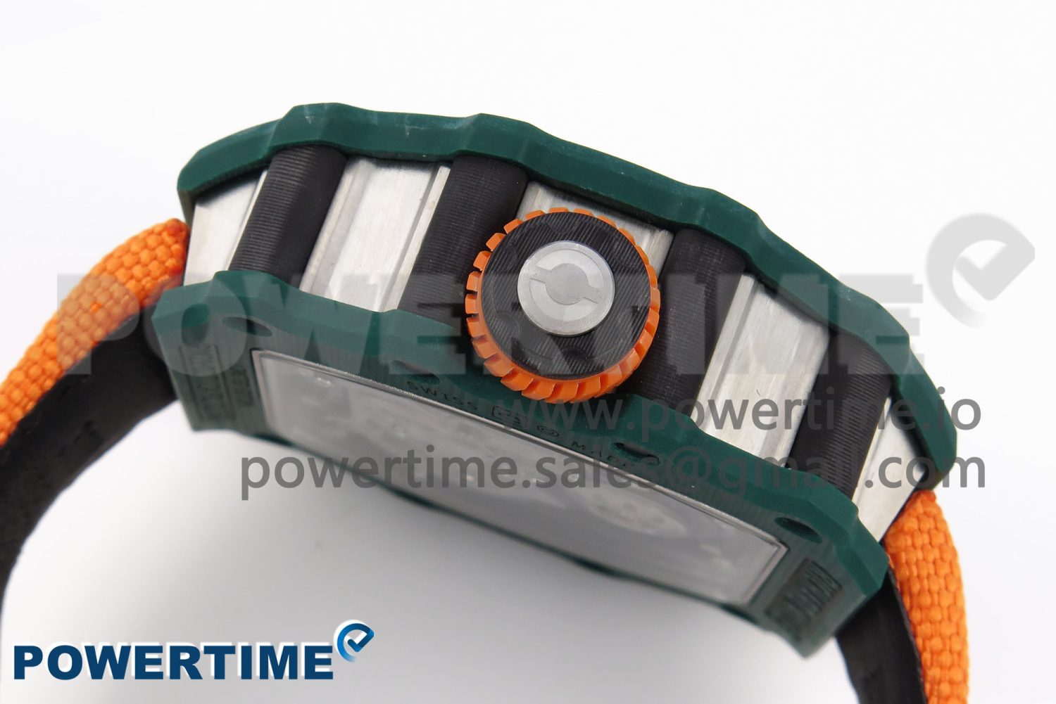 RM21-02 Tourbillon NTPT RMF Best Edition Skeleton Dial on Orange Nylon Strap - Image 8