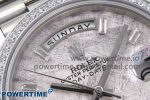 DayDate 40 SS GSF Gain Weight Meteorite Crystal Dial Diamonds Bezel on President Bracelet A3255 - Image 4