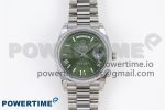 DayDate 40 SS GSF Gain Weight Green Roman Dial Diamonds Bezel on President Bracelet A3255