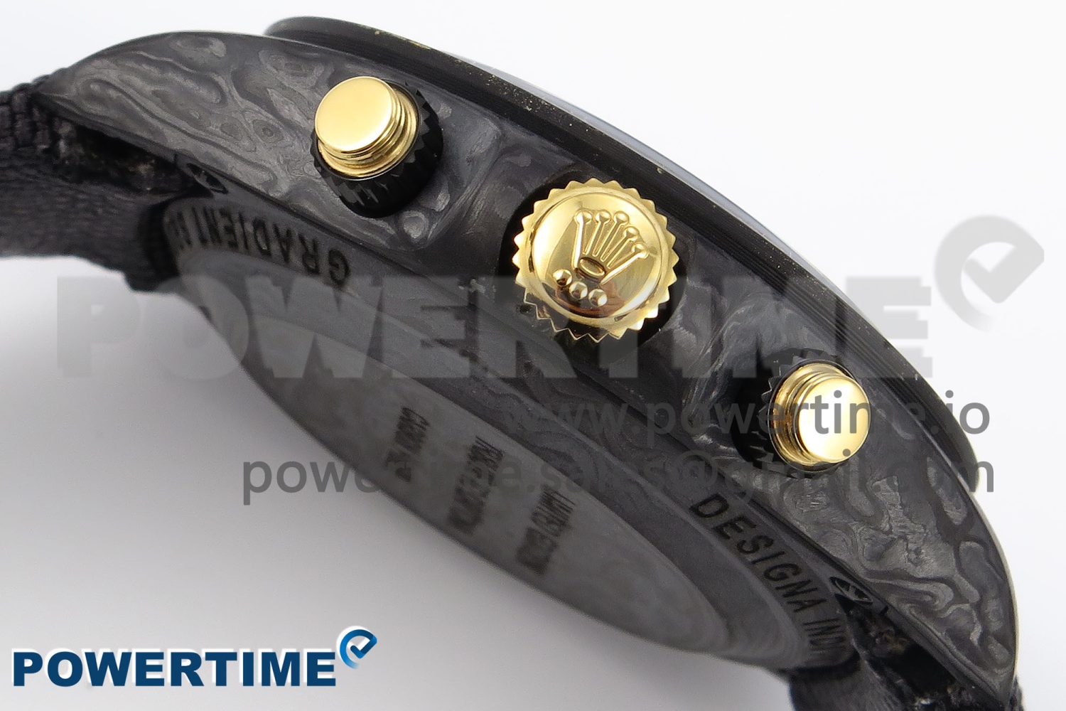 Daytona DIW Carbon/YG Case and Bezel DIWF Edition Brown Dial on Black Nylon Strap A7750 - Image 7