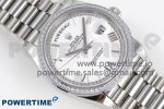 DayDate 40 SS GSF Gain Weight White Roman Dial Diamonds Bezel on President Bracelet A3255 - Image 3