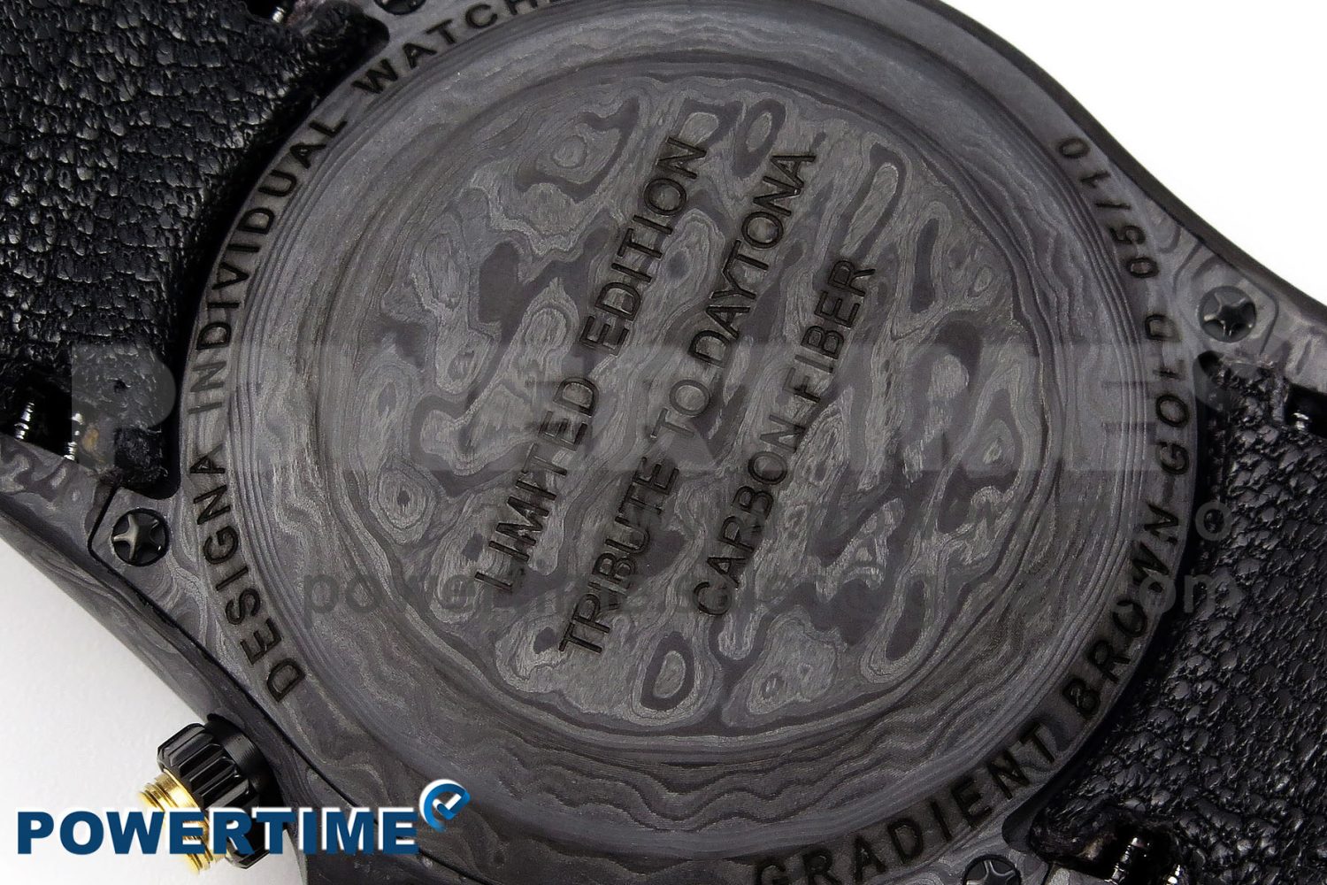 Daytona DIW Carbon/YG Case and Bezel DIWF Edition Brown Dial on Black Nylon Strap A7750 - Image 10