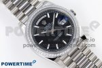 DayDate 40 SS GSF Gain Weight Black Stick Dial Diamonds Bezel on President Bracelet A3255 - Image 3