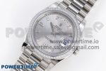 DayDate 40 SS GSF Gain Weight Silver Crystal Dial Diamonds Bezel on President Bracelet A3255 - Image 2