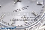 DayDate 40 SS GSF Gain Weight Silver Crystal Dial Diamonds Bezel on President Bracelet A3255 - Image 5
